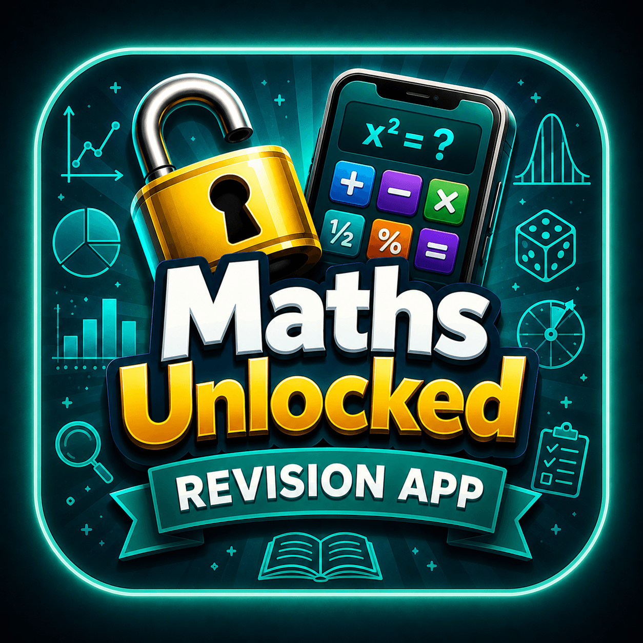 Maths Unlocked revision app logo